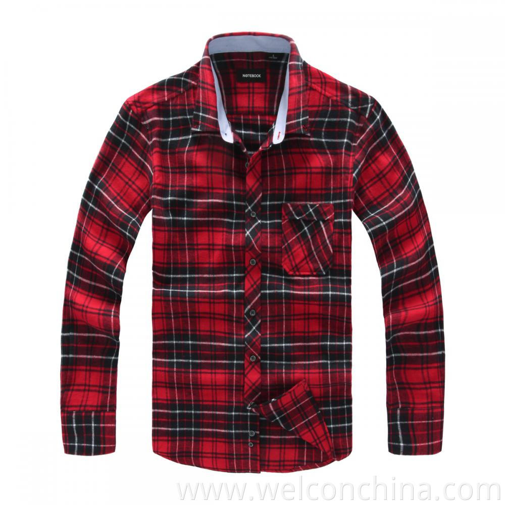 Cotton Plaid Men Shirt Jpg